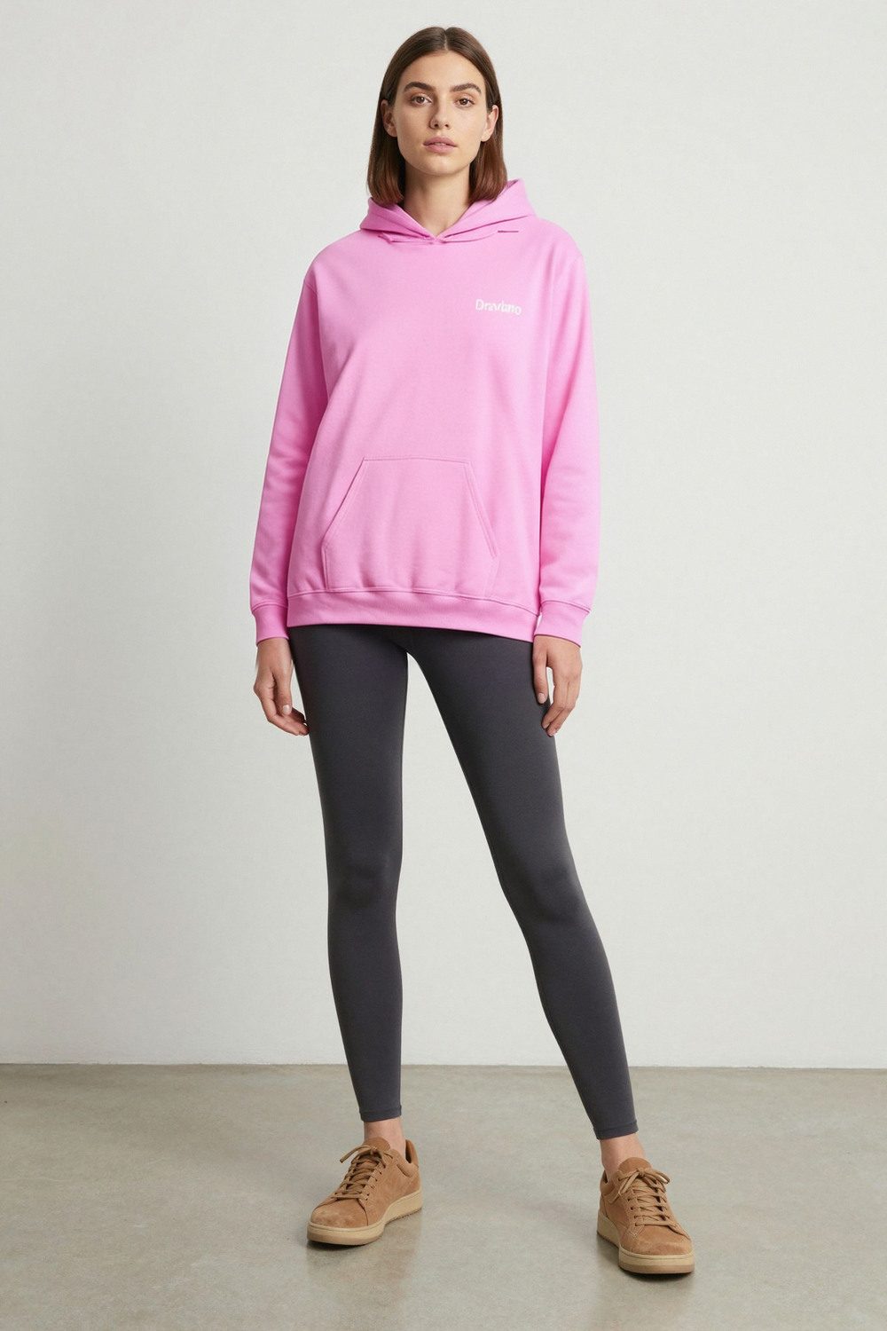 not specified hoodie on female model in coastal scenic setting professional fashion photography